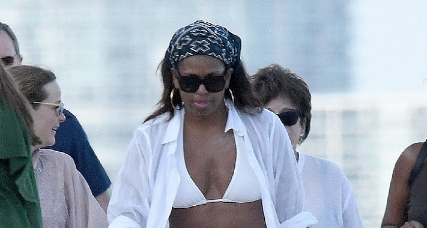 Michelle Obama Was Pictured Looking Sensational In A White Bikini And