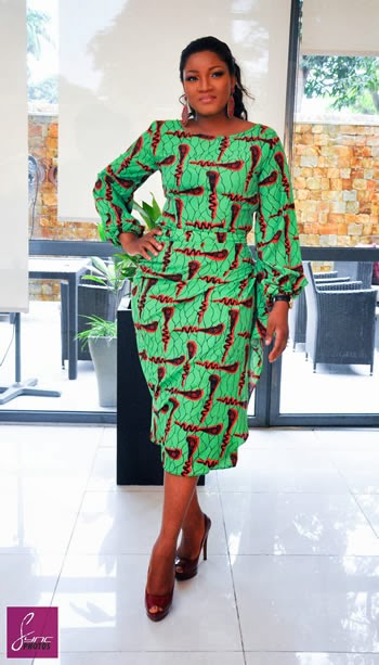 Omotola-Jalade-Green-Print-Dress-FashionPoliceNigeria-4