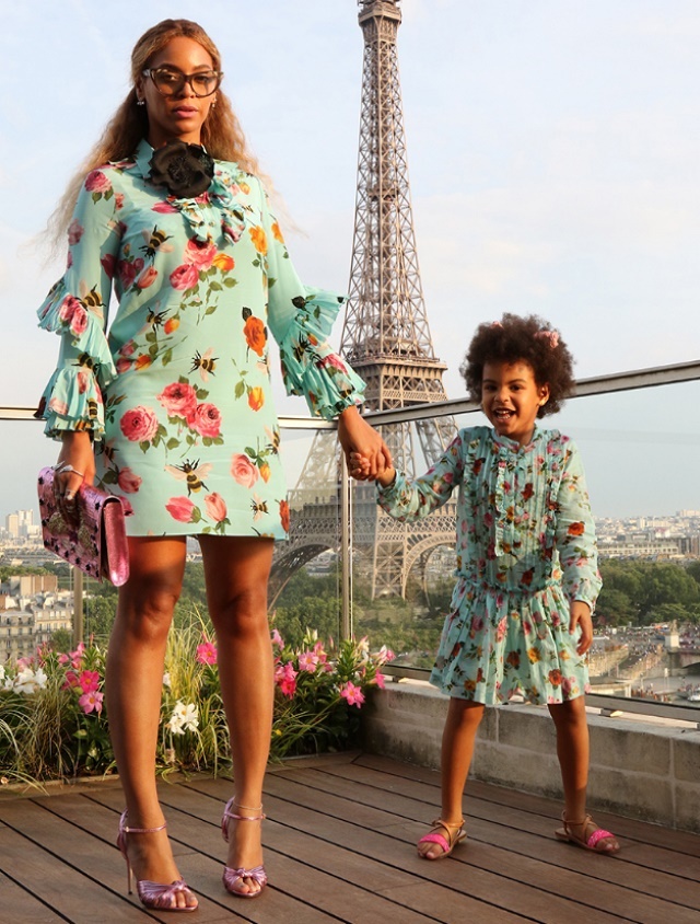 Beyonce-Blue-Ivy-Matching-Outfits-FashionPoliceNigeria