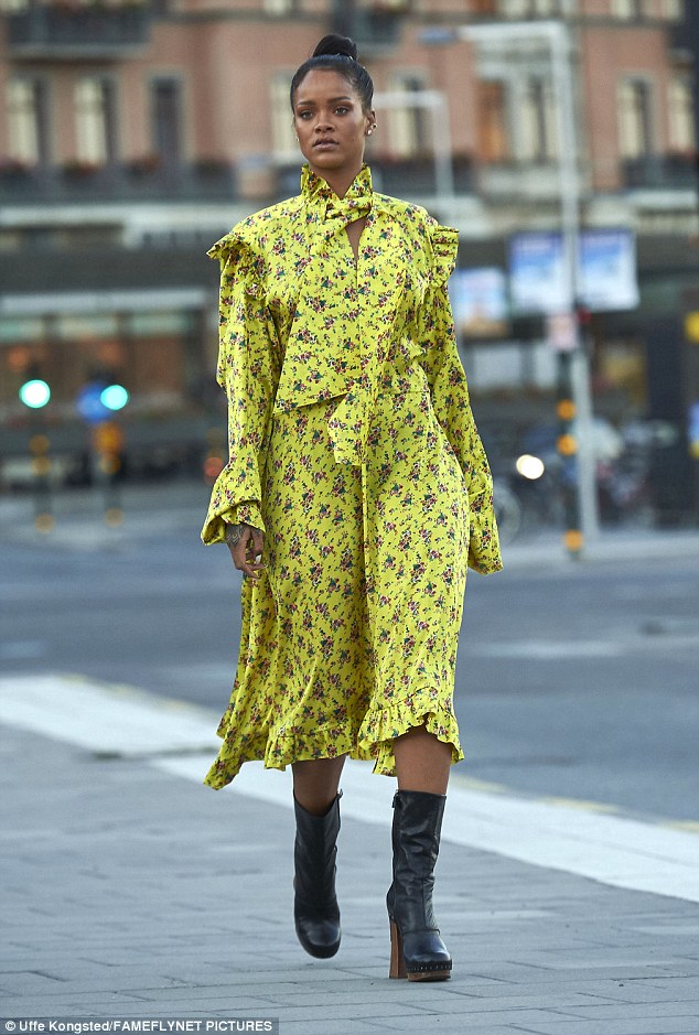 Rihanna-Ruffle-Dress-FashionPoliceNigeria-2