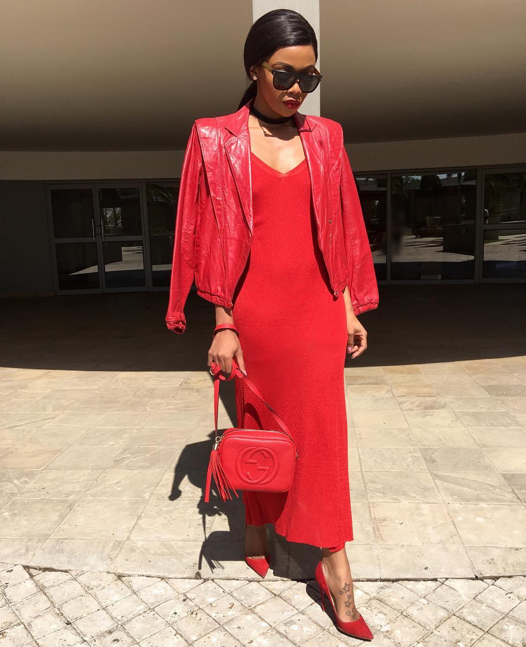 Bonang-Matheba-All-Red-Outfit-FashionPoliceNigeria