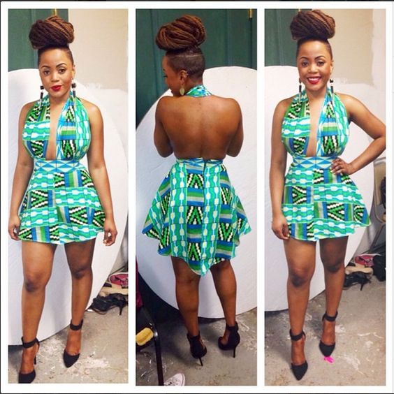 halter neck ankara dresses