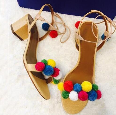 fashion-celebrity-low-block-chunky-heel-fringed-sandals-rainbow-pom-pom-sandal-floral-ankle-strappy-shoes-jpg_640x640