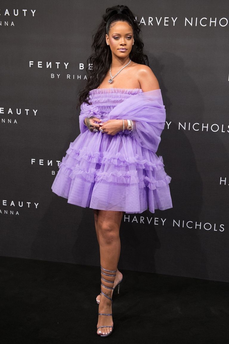 Rihanna Wore A Little Princess Dress To Her London Fenty Beauty Launch ...