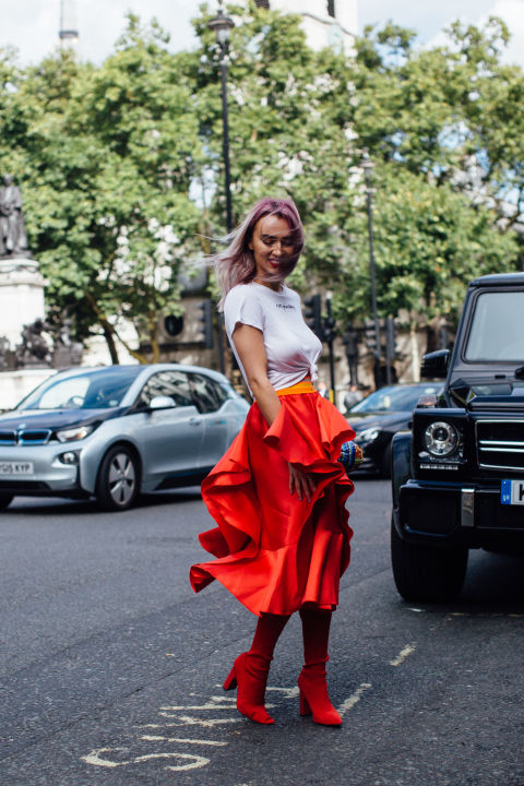 Street Style New London Fashion Week SS18