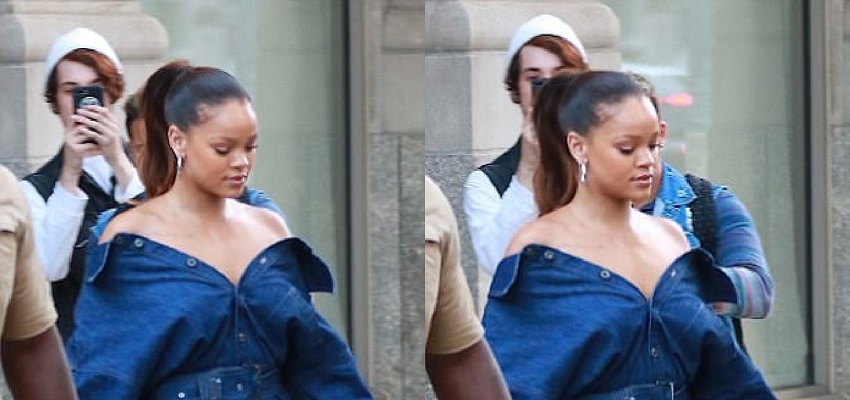 Rihanna Oversized Denim Jacket