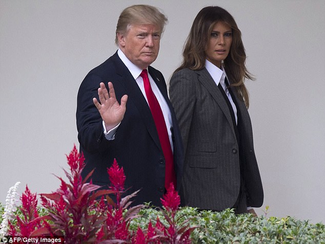 Melania Trump Pinstripe Suit Ralph Lauren