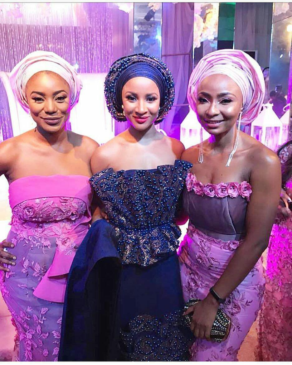 Adesua etomi shop wedding reception dress