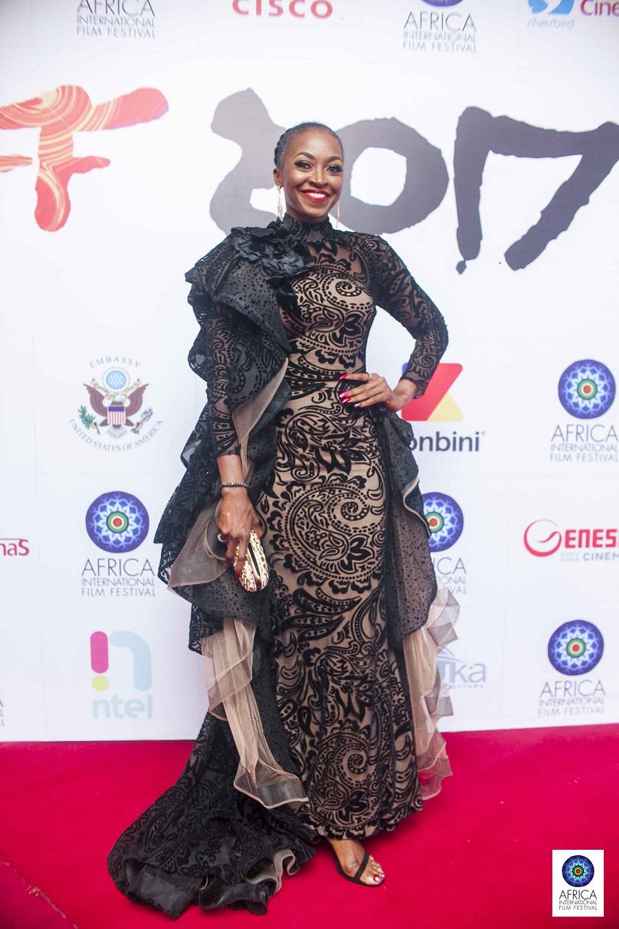Kate Henshaw Red Carpet Gown Afriff