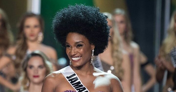 Miss Jamaica Davina Bennett Wears Natural Hair
