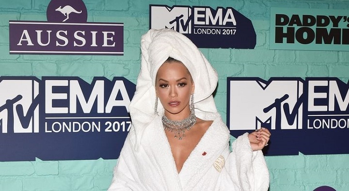 Rita Ora Bathrobe Outfit MTV EMAs