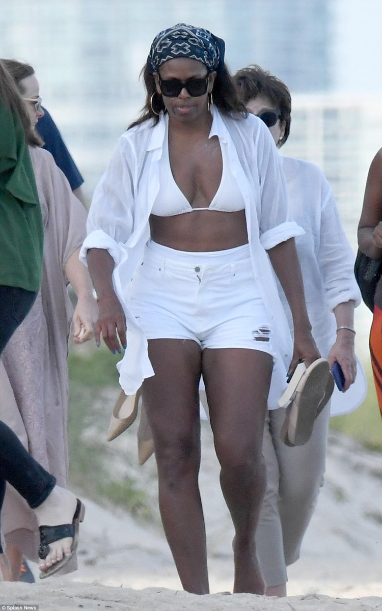 Michelle Obama White Bikini Miami Beach