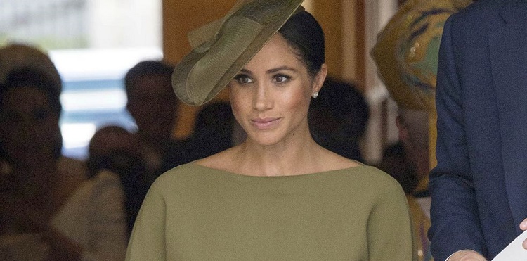 eghan-Markle-Olive-Green-Ralph-Lauren-Dress-Prince-Louis-Christening