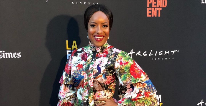 Joselyn Dumas-Floral-Dress-LA-Film-Festival