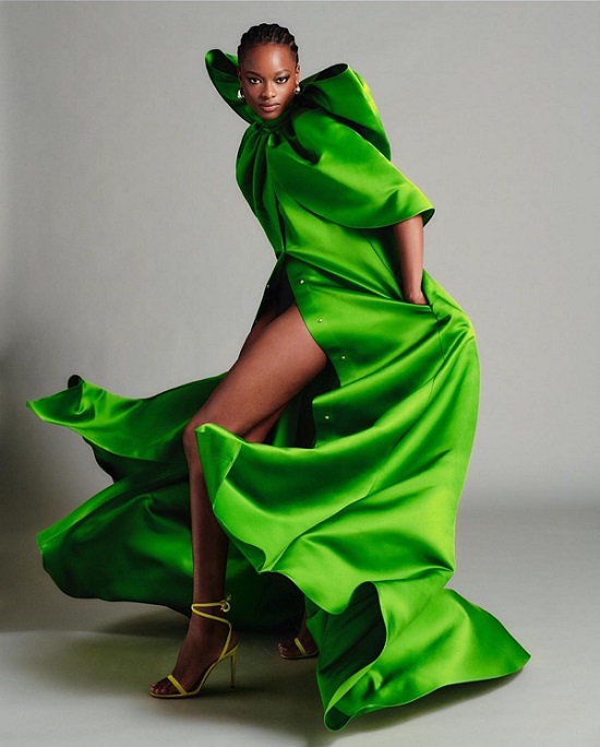 Mayowa Nicholas Fronts Brandon Maxwell's Pre-Spring Collection