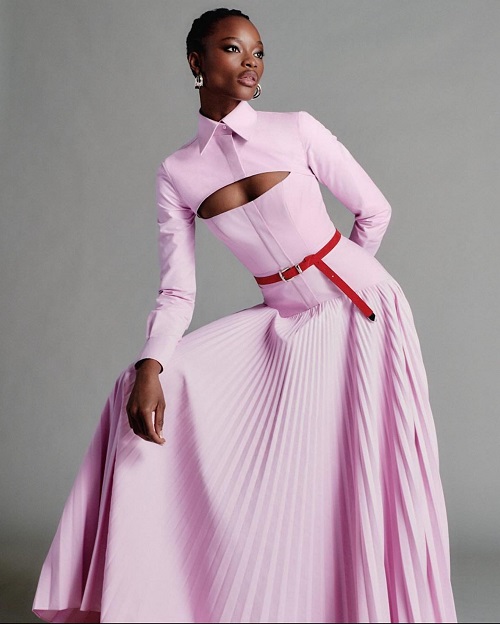 Mayowa Nicholas Fronts Brandon Maxwell's Pre-Spring Collection