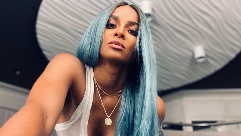 Ciara Icy Blue Hair Transformation