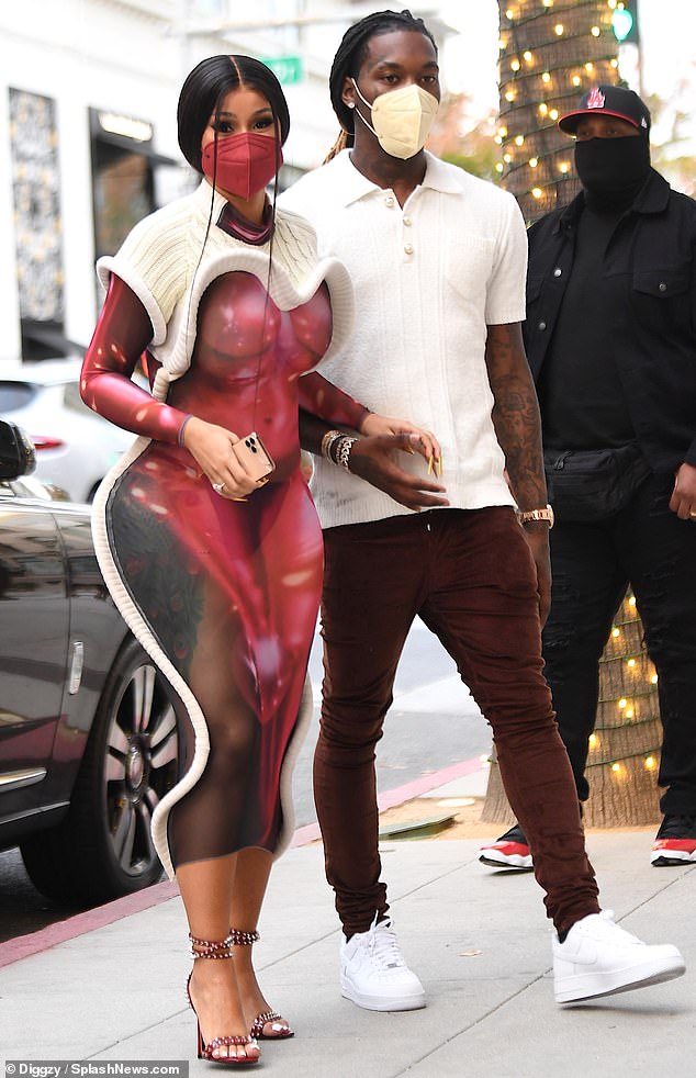 cardi-b-pierre-louis-auvray-transparent-bodycon-dress