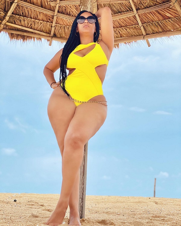 Juliet Ibrahim Flaunts Her Curves In A Sleek Yellow Swimsuit