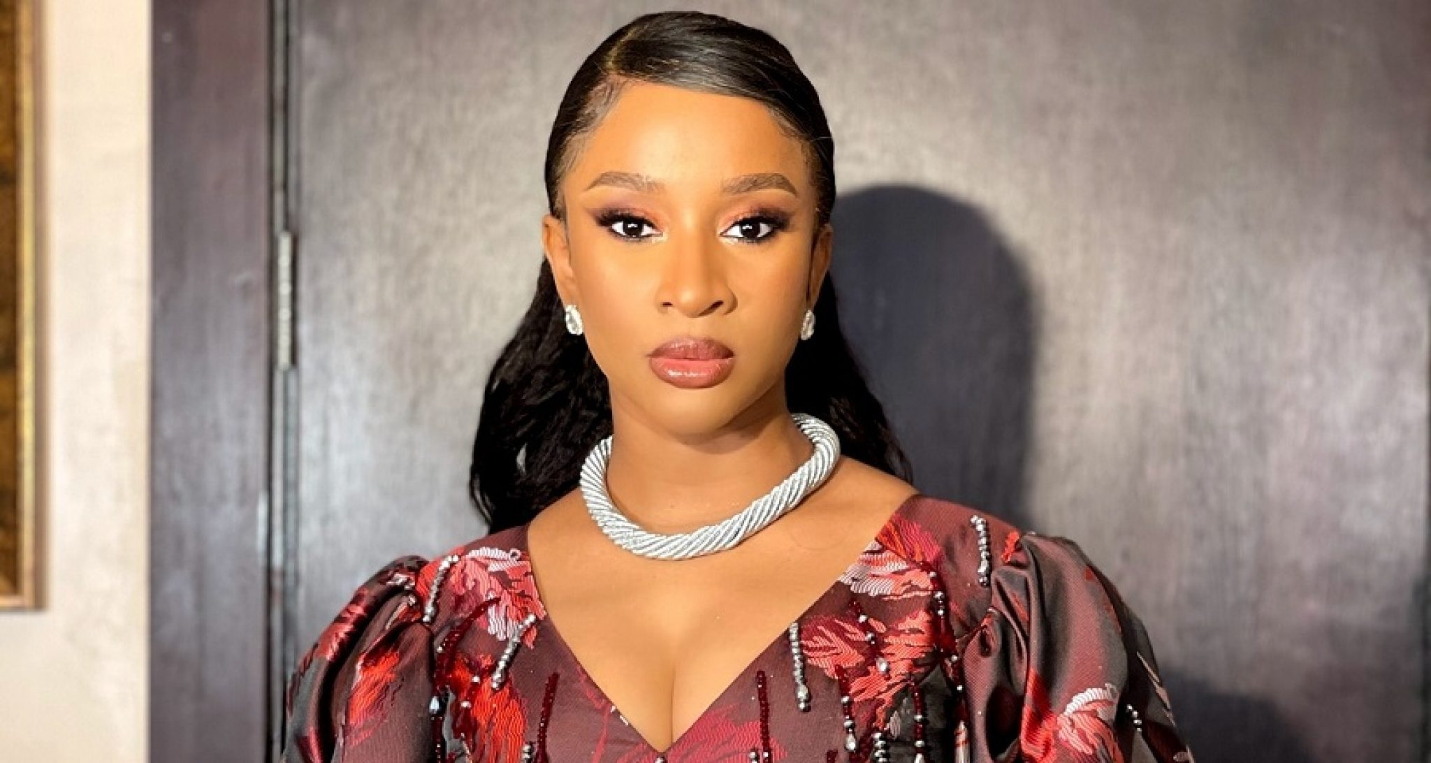 Adesua Etomi Stuns in a Cropped Top and Ruched Maxi Skirt For Movie ...