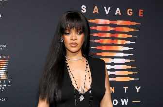 Rihanna Wearing a Mini Skirt at Savage x Fenty Show Vol3 Premiere