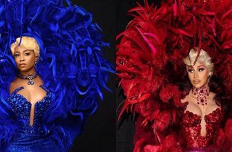 Lilian Afegbai Recreates Cardi B Thierry Mugler Sequin Red Dress For Her 30th Birthday