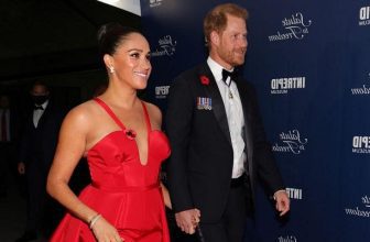 Meghan Markle Salute To Freedom Red Gown by Carolina Herrera