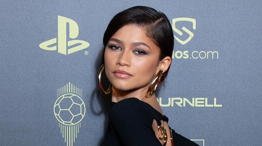 Zendaya Roberto Cavalli Snake Spine Ballon d'Or Red Carpet 2021