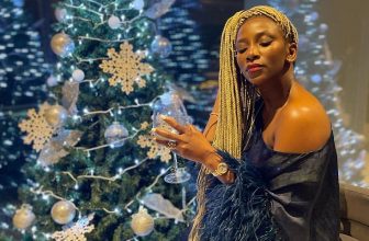 Genevieve Nnaji Blonde Braids Christmas 2021