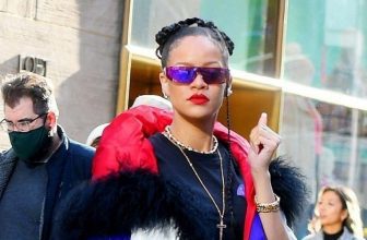 Rihanna Continues Her Style Streak In A Multicolored Puffer Jacket And Sexy Booties
