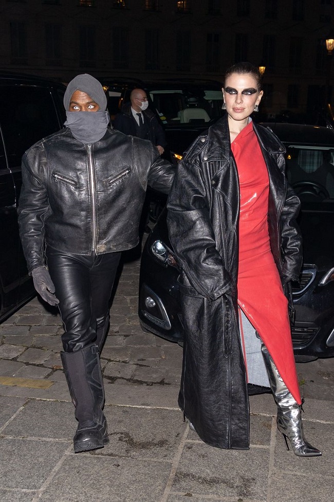 Kanye West and Julia Fox Matching Outfits