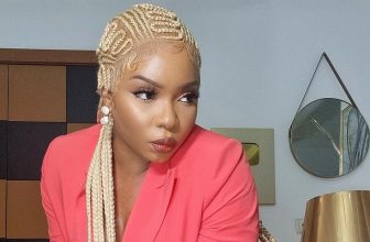Yemi Alade Wearing Zig-zag Blonde Braids Hairstyle