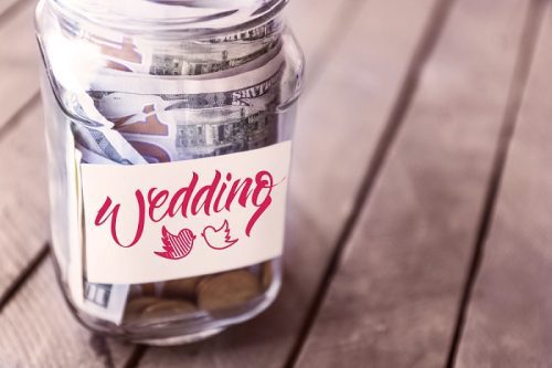 Dollars Currency In a class bank - wedding planning budget