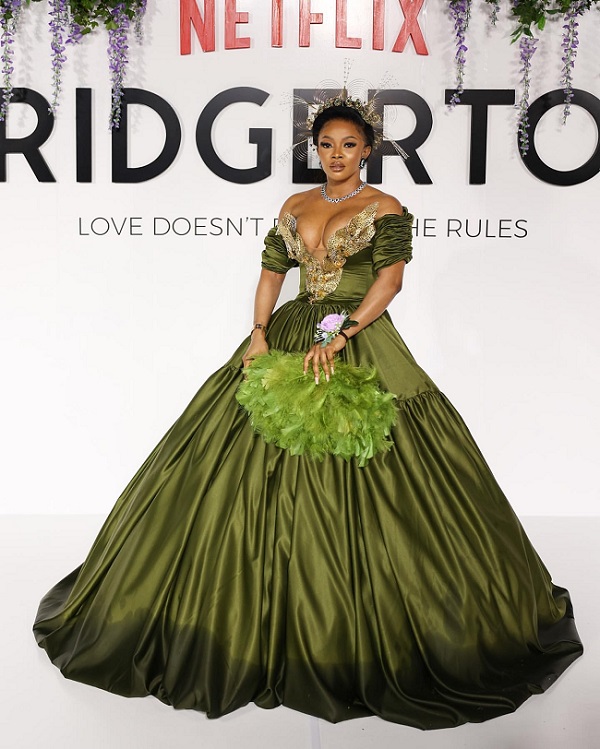 Toke Makinwa Gert Johan Coetzees Ball Gown Netflix Bridgerton Premiere South Africa