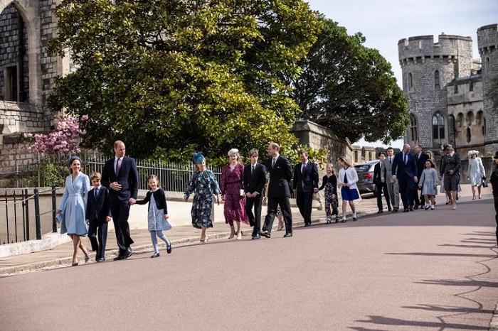 Kate Middleton Wearing Emilia Wickstead Blue Coatdress For Easter Sunday Service 2022