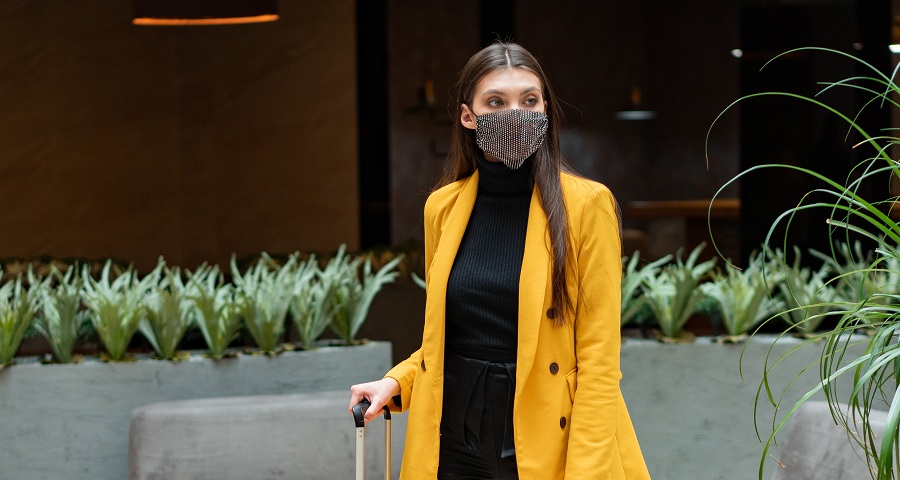 Woman Traveling Face Mask