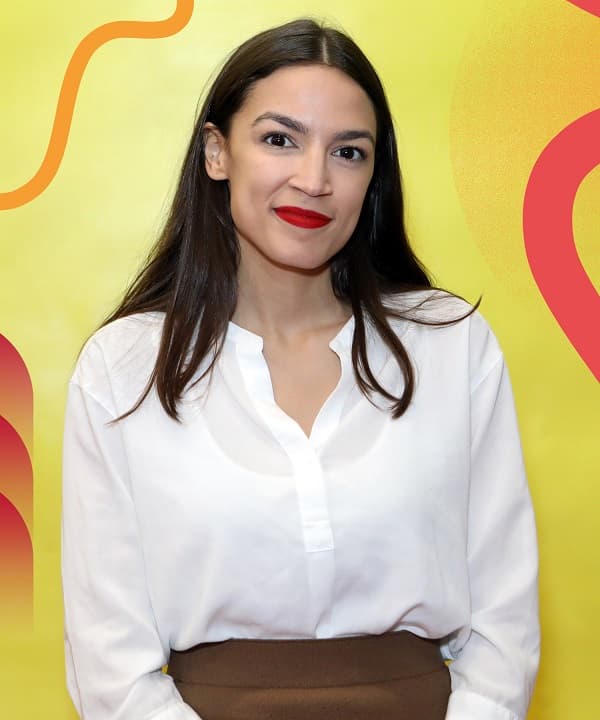 Congresswoman Alexandria Ocasio-Cortez Red Lipstick Image