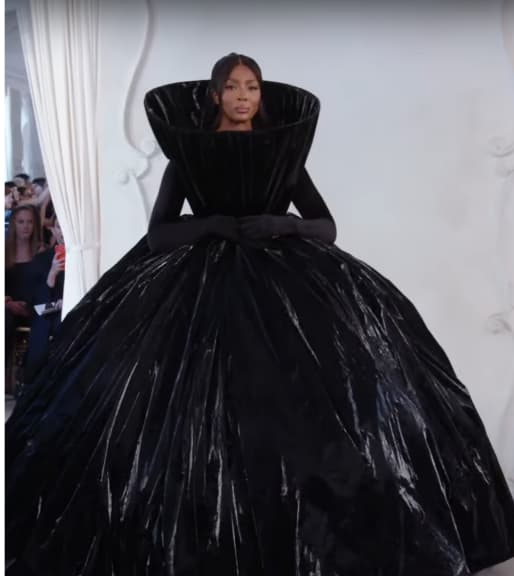 Naomi Campbell Walking The Balenciaga Couture Week Show 2022