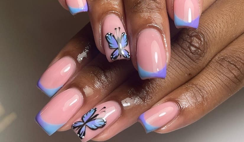 Bright Butterfly Nails Topped with Potent Symbolic Meaning - Glaminati