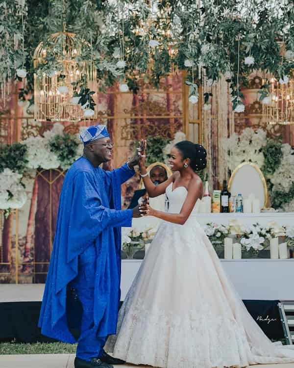 Photo of bride dancing with her father - Fashion Police Nigeria