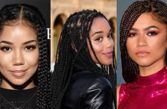 Celebrities wearing knotless braids
