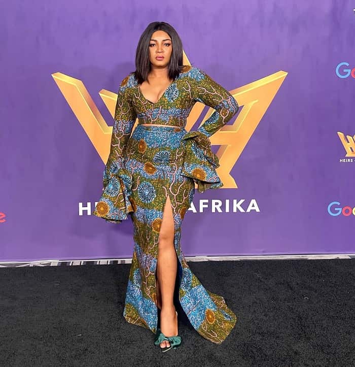 Omotola Jalade Wearing Ankara Dress For The Heirs Of Afrika 5th Annual International Women of Power Awards In Los Angeles, California 