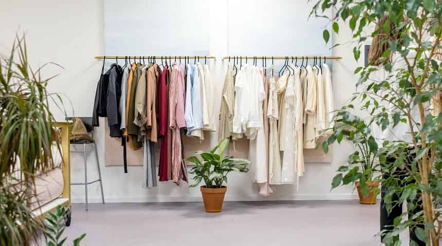 Photo of sustainable clothes hanging