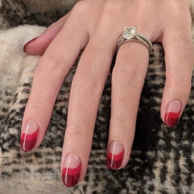 Cranberry Toned Nail Art Idea