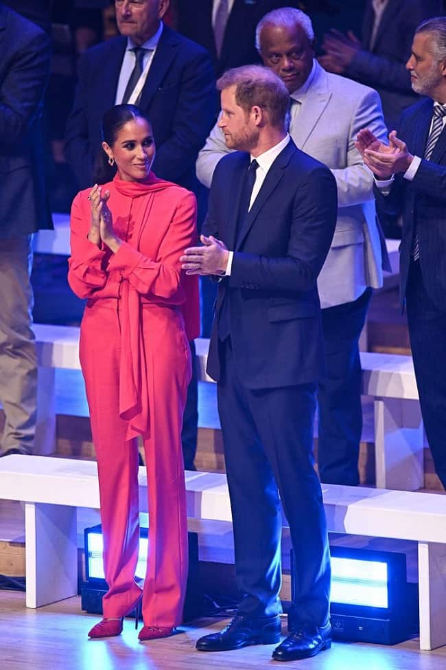 Meghan Markel attended One Young World Conference in bold red outfit