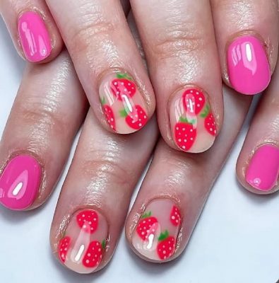 Strawberry Nail Designs