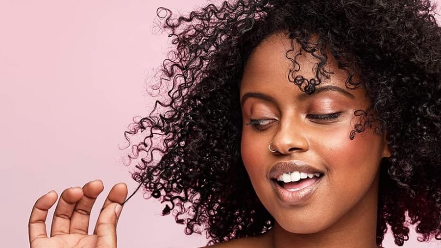 African American Woman Curly Hair Image