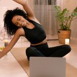 Photo of African American Woman Exercising at home