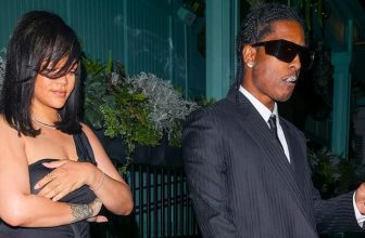 Rihanna Wore a Stunning Black Dress With High Slit For A$AP Rocky’s Birthday