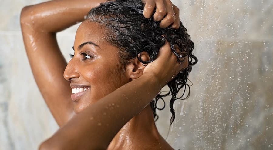 Woman Hair Wash Routine